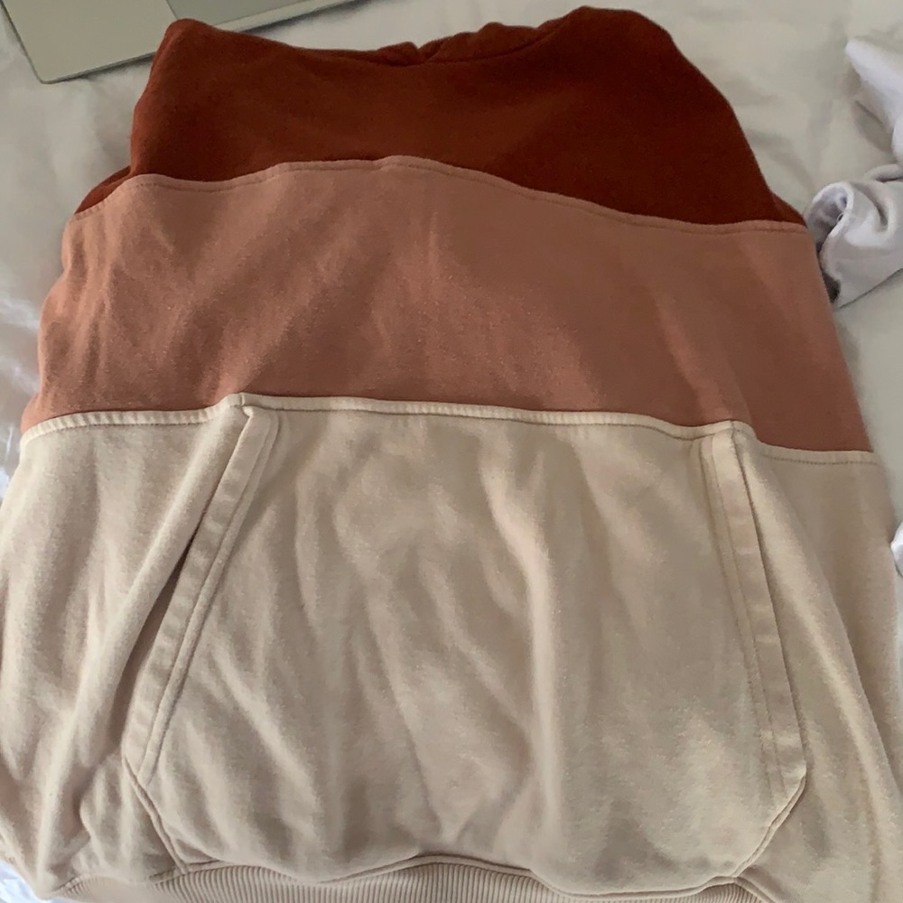 Pink striped American Eagle sweatshirt